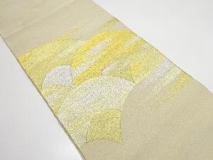 綴れ 霞に青海波模様織り出し 袋帯